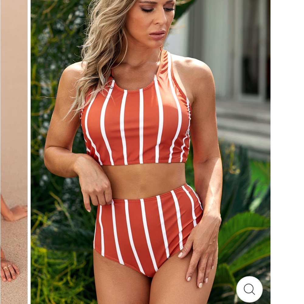 Two piece high waisted swimsuit